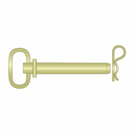 HERITAGE Hitch Pin Round Handle, 3/8"x3", Zc HP-0375-3000R